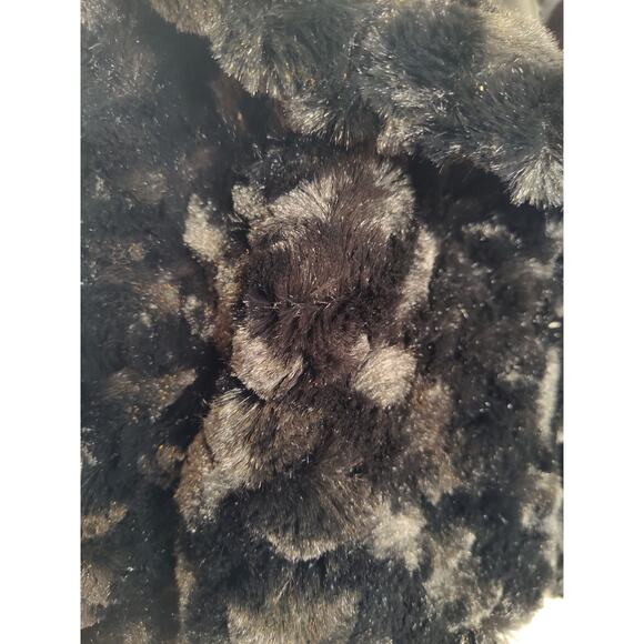 Gymboree Black Faux Fur Short Sleeve Collar Holiday Fall Girl's Shrug Size XS 4 - Picture 3 of 6